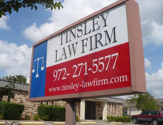 Tinsley Law Firm Sign